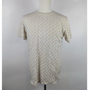 Mens Volcom Med White T-Shirt V-Stain Collectible Logo Rare Short Sleeve Graphic